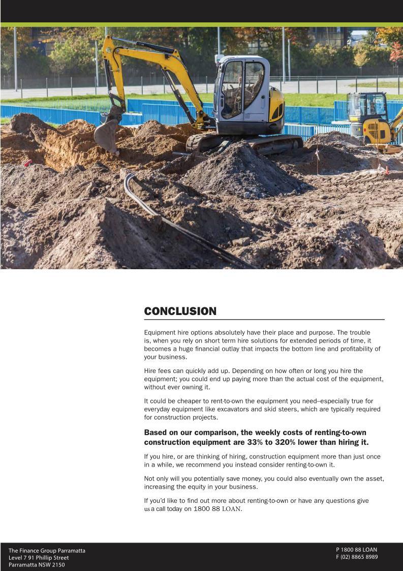 Construction and Earthmoving equipment 7 - Finance Rental Sydney